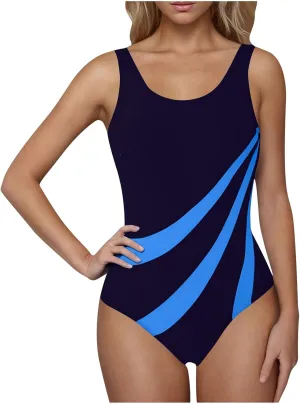 Womens Athletic One Piece Swimsuit Racerback Sport Lap Swimming Suits Swimwear Training Slimming Bathing Suits 2025