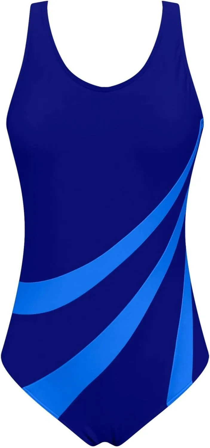 Womens Athletic One Piece Swimsuit Racerback Sport Lap Swimming Suits Swimwear Training Slimming Bathing Suits 2025