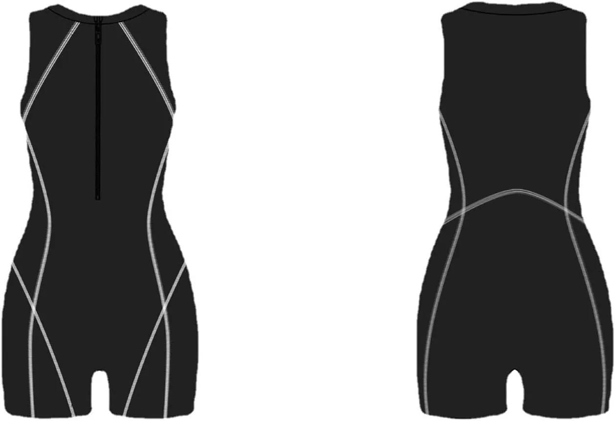 Women's Athletic Swimsuit One Piece Sleeveless Bathing Suit Fashion Colorblock Beach Board Swimwear for Surfing Swimming