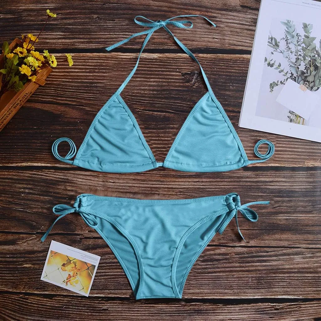 Women's Bikini Set Swimsuit Women Sets Bikini Up Two Plus Size Beachwear Swimwears Tankinis Set Bikini Swimsuit