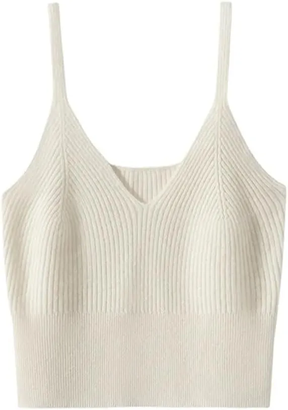 Women's Cashmere Interior with Knitted Base Camisole Vest