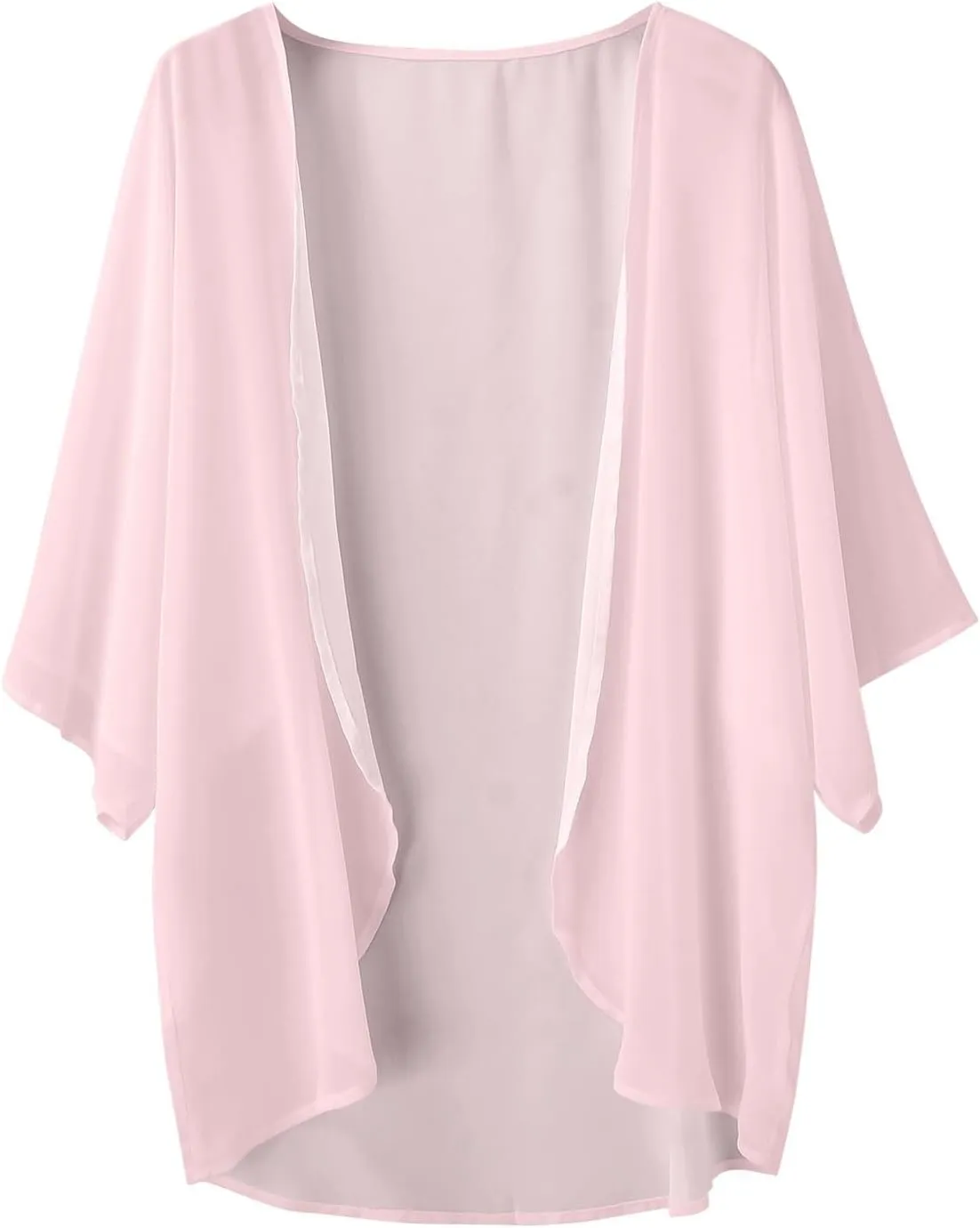 Women's Casual 3/4 Sleeve Cardigan Solid Color Kimino Lightweight Cardigans Sunscreen Top for Women