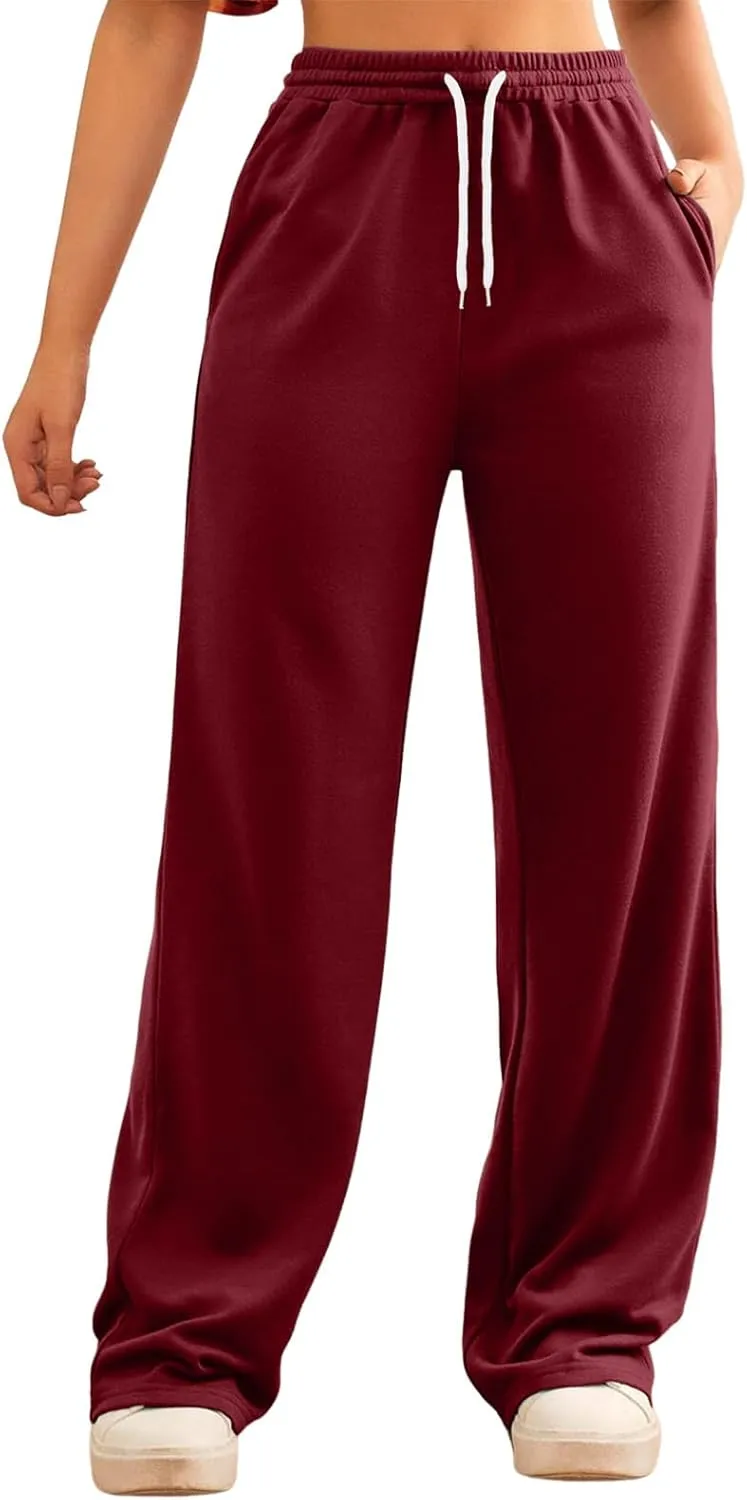 Womens Casual Pants Summer Elastic High Waist Pants Baggy Lightweight Comfy Soft Beach Trousers with Pockets 2025