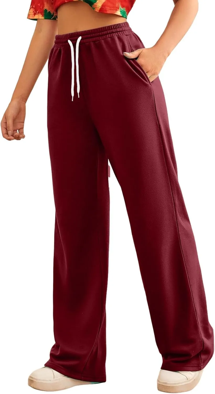 Womens Casual Pants Summer Elastic High Waist Pants Baggy Lightweight Comfy Soft Beach Trousers with Pockets 2025