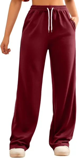 Womens Casual Pants Summer Elastic High Waist Pants Baggy Lightweight Comfy Soft Beach Trousers with Pockets 2025