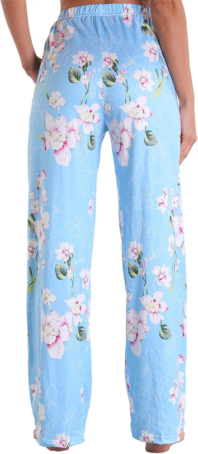 Womens Comfy Lounge Pants Loose Yoga Pant Drawstring Soft Pajama Pants with Pockets Regular and Plus Size