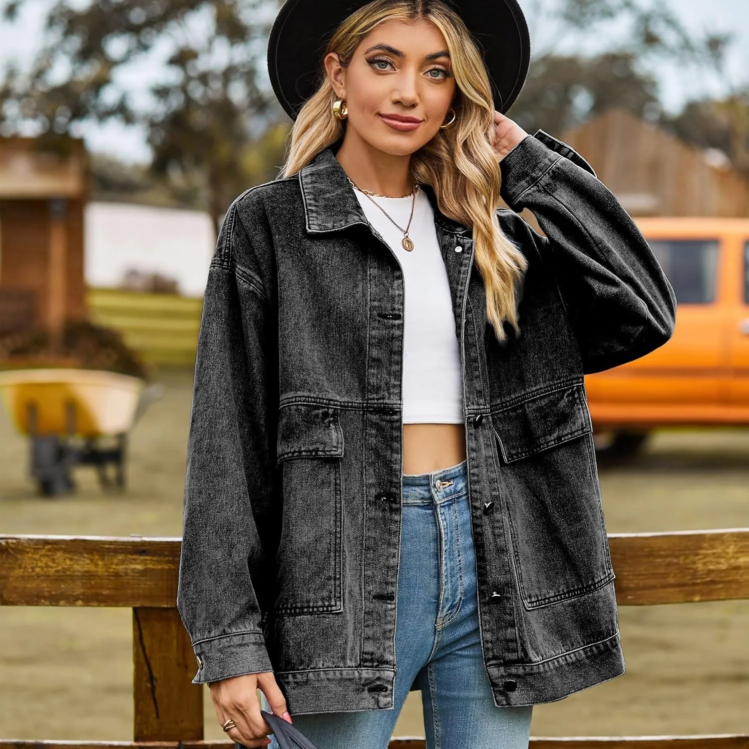 Women's Fairy Grunge Denim Jacket Y2k Acubi Vintage Coat Cyber Punk Indie Outerwear Dark Academia Alt Streetwear