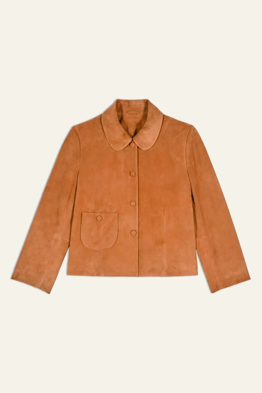 Women's Faux Suede Jacket Long Sleeve Snap Button Casual Outfits Open Front Turn Down Collar Outwear Jackets