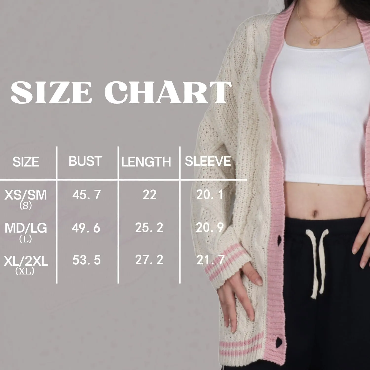 Women's Knit Cardigan Long Sleeve V Neck Sweatshirt Knitted Print Oversized Button Down Knitwear Outerwear