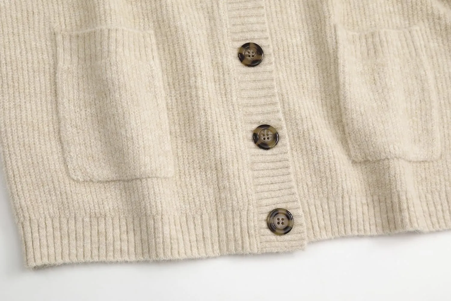 Women's Knit Cardigans Open Front Long Sleeve V Neck Button Down Loose Cardigan Sweaters Cable Knit Outwear Coats