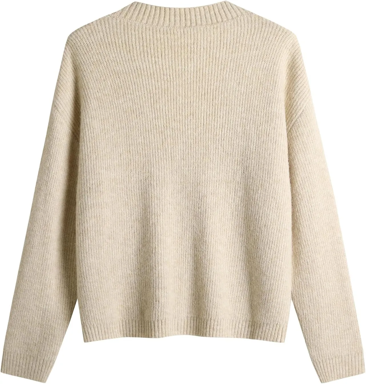 Women's Knit Cardigans Open Front Long Sleeve V Neck Button Down Loose Cardigan Sweaters Cable Knit Outwear Coats