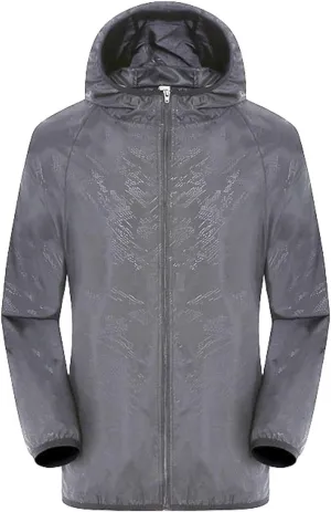 Womens Lightweight Waterproof Rain Jackets Windbreaker Rain Outdoo Long Sleeve Coat with Pockets for Hiking Travel