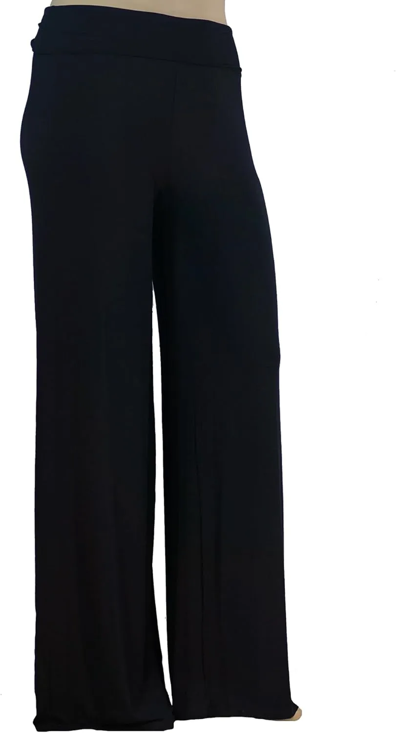Women's Plus Size Curvy Soft Comfy Stretchy Sustainable Modal from Beech Trees Palazzo Pants