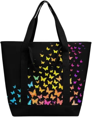Women's Spacious Thermal Shoulder Bag Stylish Insulated Shopping Tote