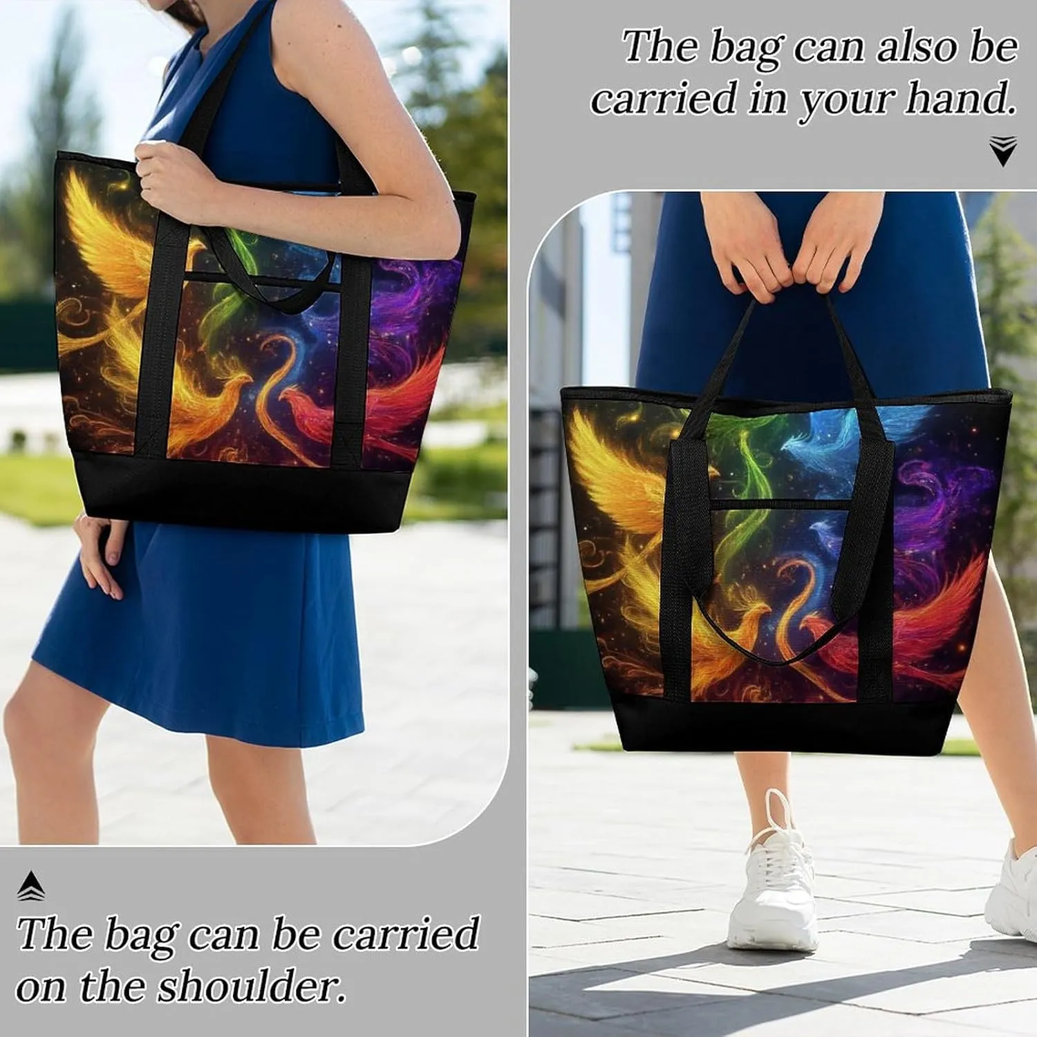 Women's Spacious Thermal Shoulder Bag Stylish Insulated Shopping Tote