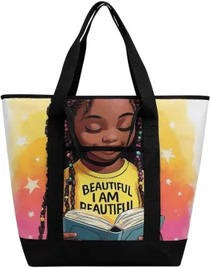 Women's Spacious Thermal Shoulder Bag Stylish Insulated Shopping Tote