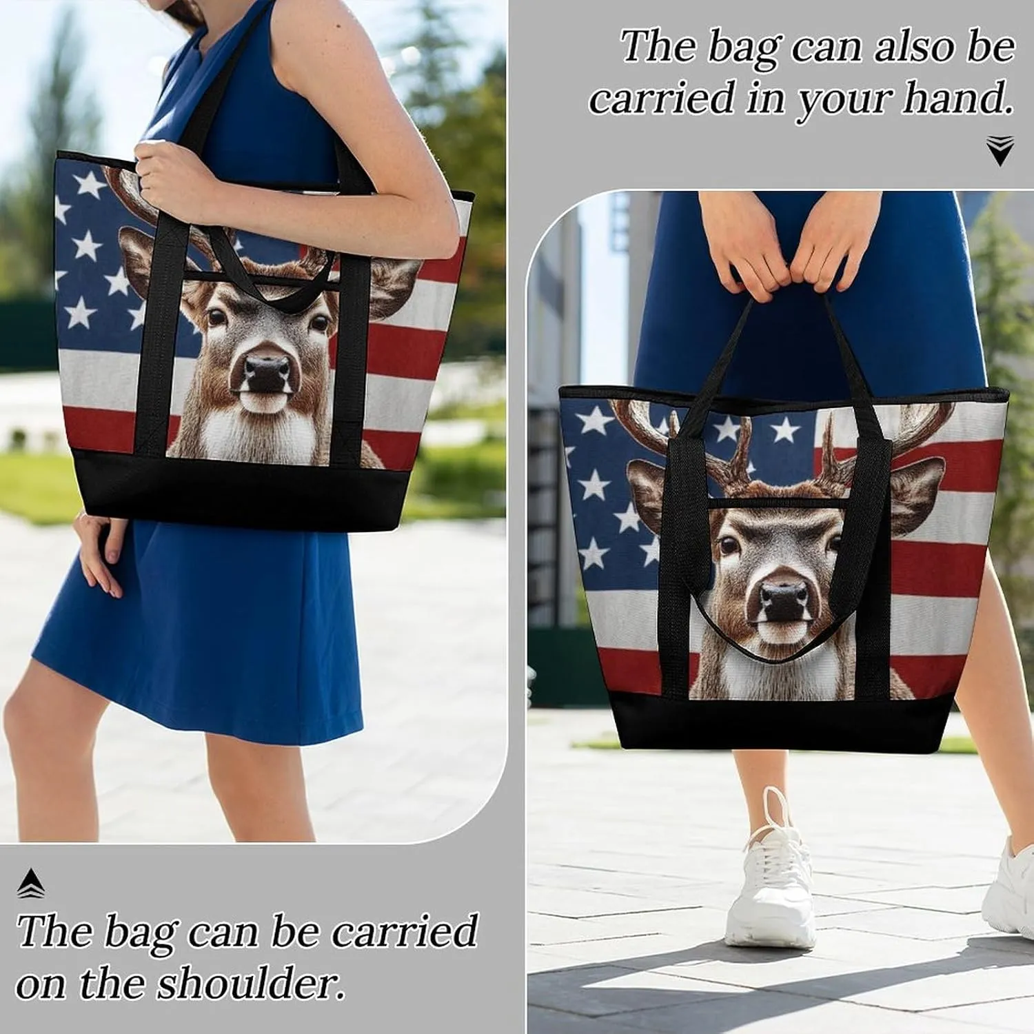 Women's Spacious Thermal Shoulder Bag Stylish Insulated Shopping Tote