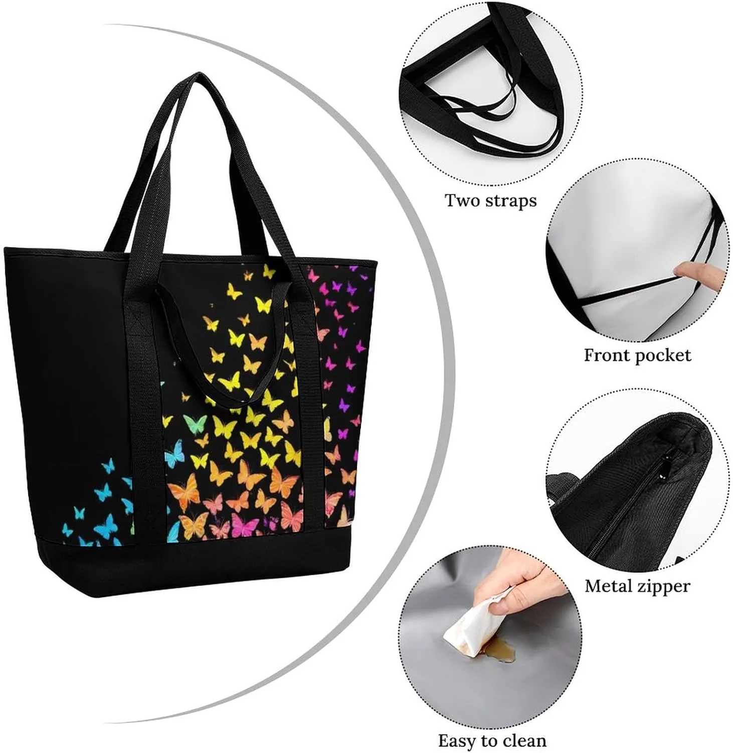 Women's Spacious Thermal Shoulder Bag Stylish Insulated Shopping Tote