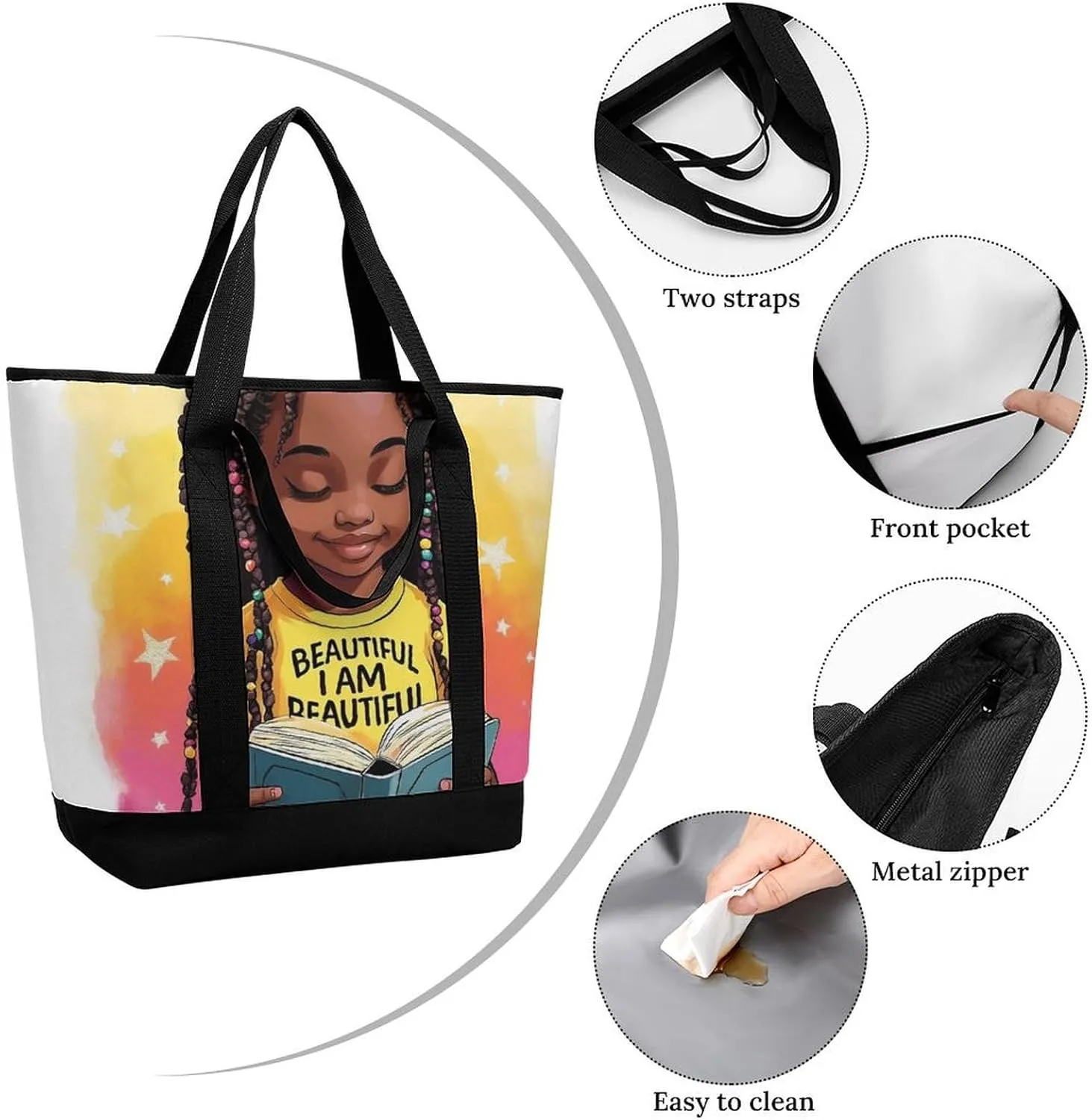 Women's Spacious Thermal Shoulder Bag Stylish Insulated Shopping Tote