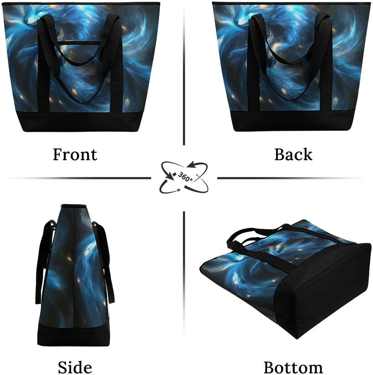 Women's Spacious Thermal Shoulder Bag Stylish Insulated Shopping Tote