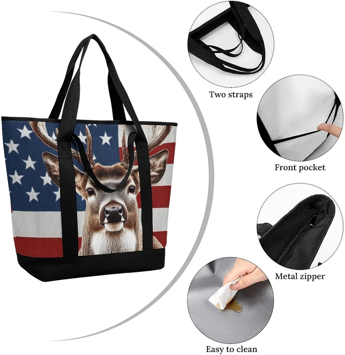 Women's Spacious Thermal Shoulder Bag Stylish Insulated Shopping Tote