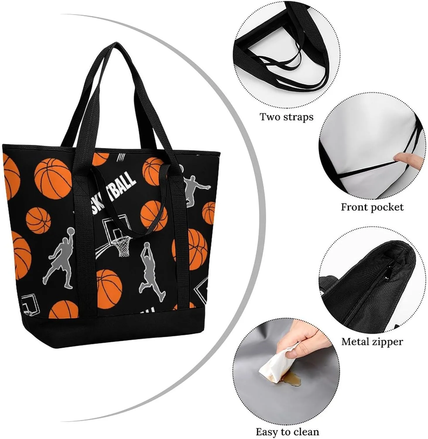 Women's Spacious Thermal Shoulder Bag Stylish Insulated Shopping Tote