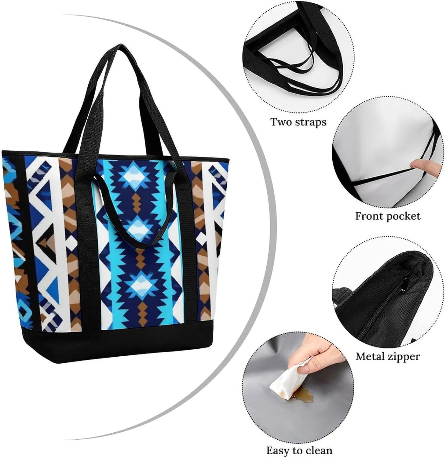 Women's Spacious Thermal Shoulder Bag Stylish Insulated Shopping Tote