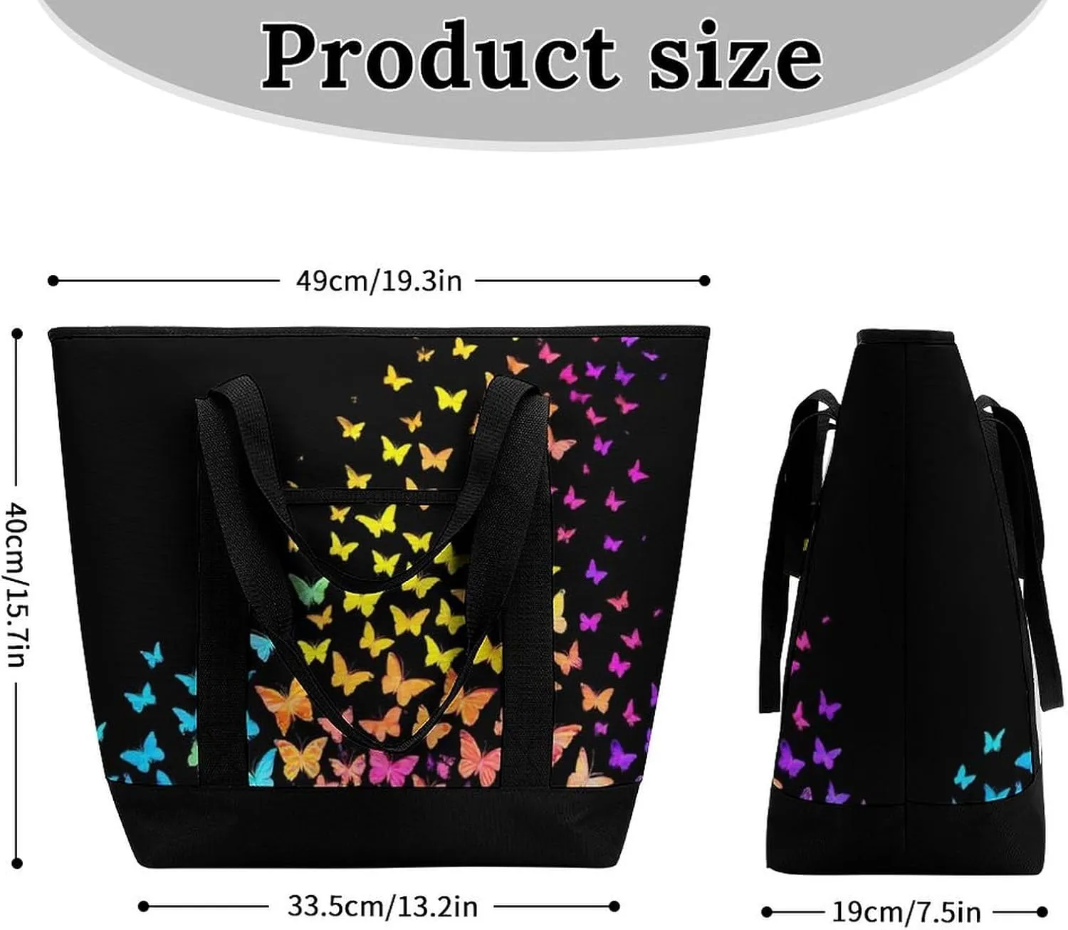 Women's Spacious Thermal Shoulder Bag Stylish Insulated Shopping Tote