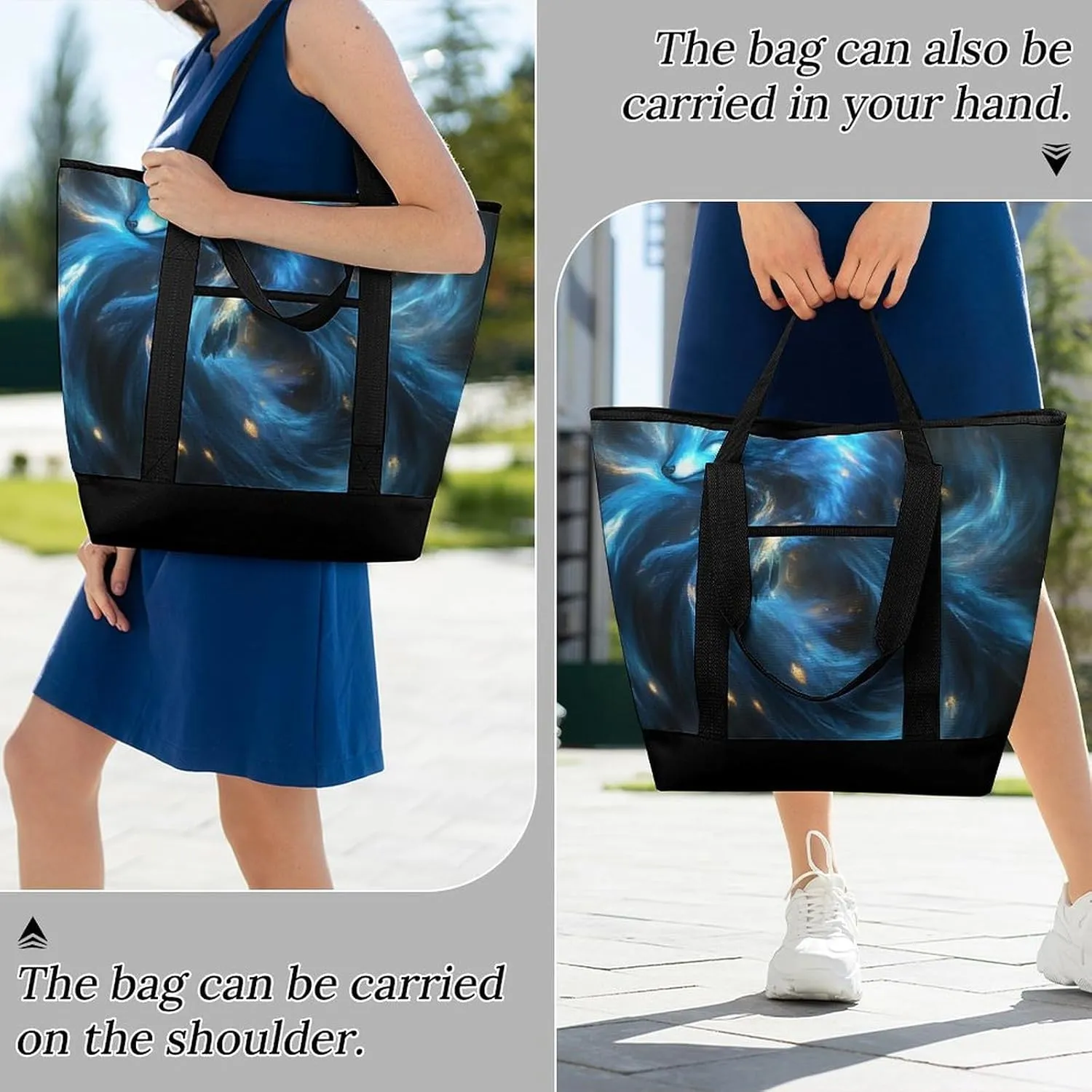 Women's Spacious Thermal Shoulder Bag Stylish Insulated Shopping Tote