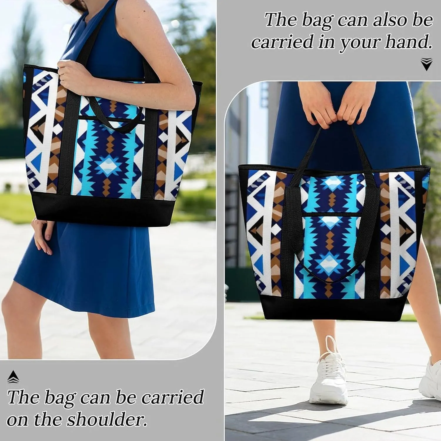 Women's Spacious Thermal Shoulder Bag Stylish Insulated Shopping Tote