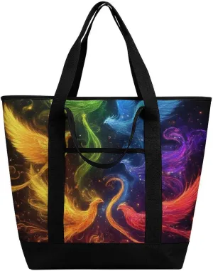 Women's Spacious Thermal Shoulder Bag Stylish Insulated Shopping Tote