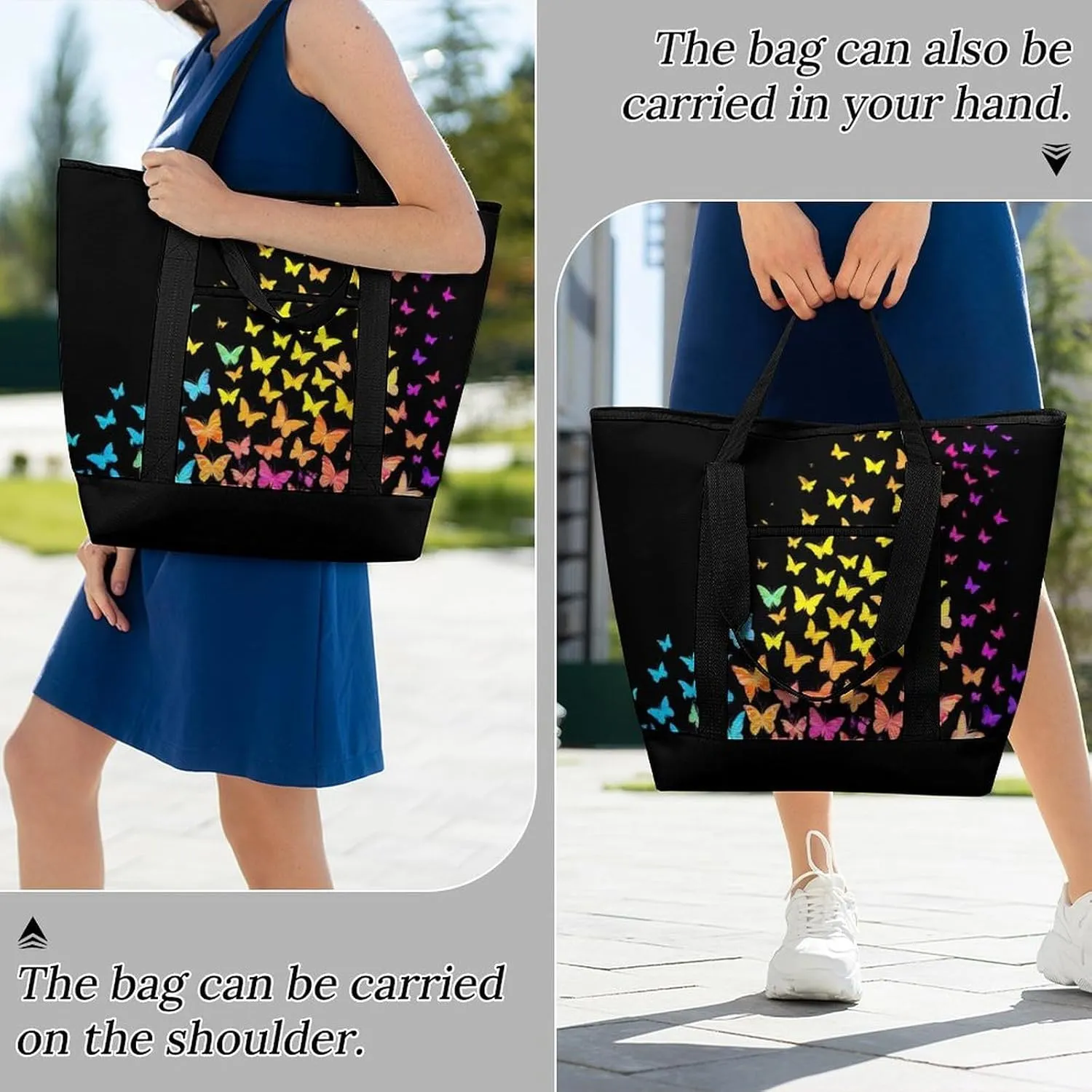 Women's Spacious Thermal Shoulder Bag Stylish Insulated Shopping Tote
