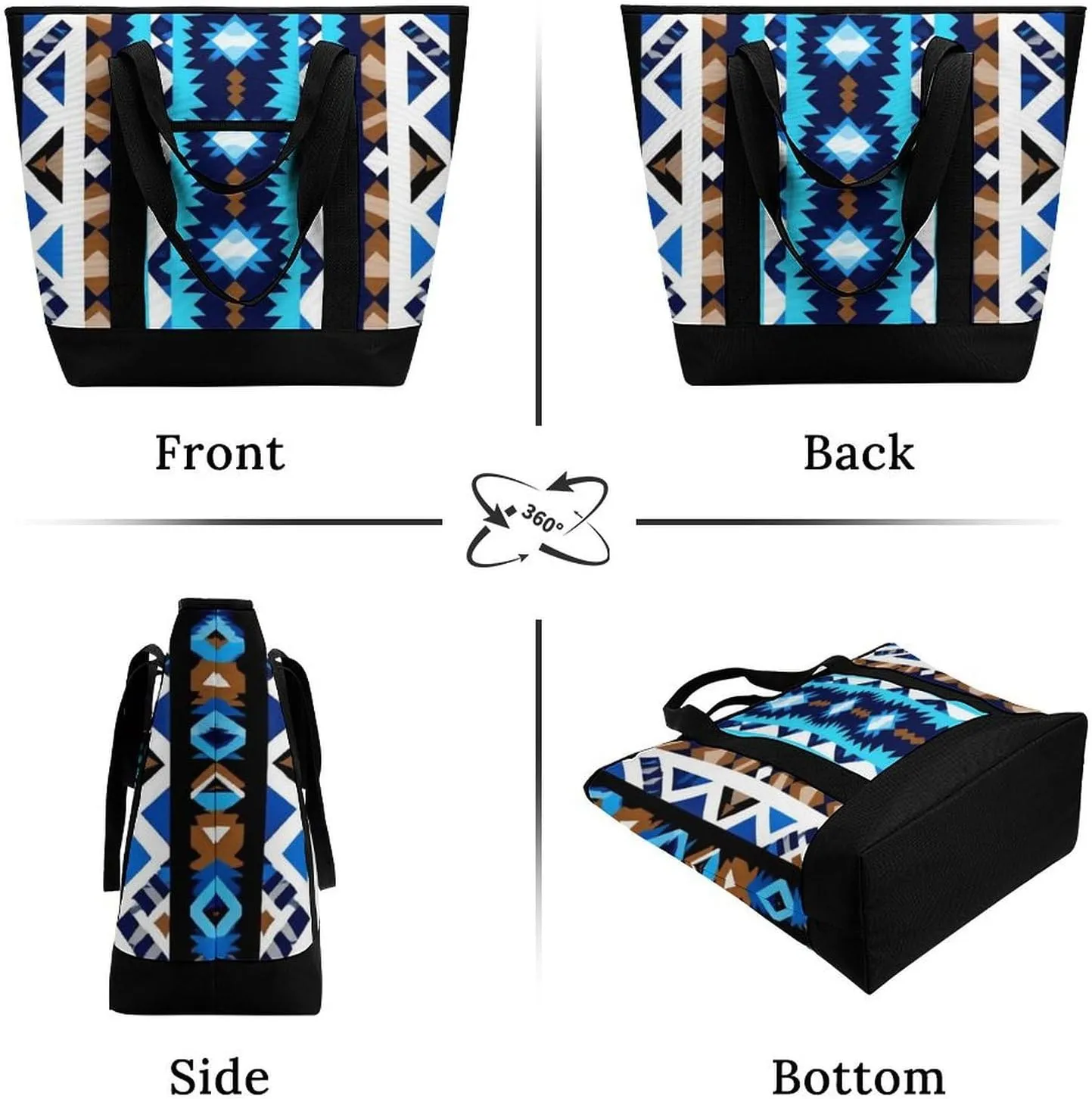 Women's Spacious Thermal Shoulder Bag Stylish Insulated Shopping Tote