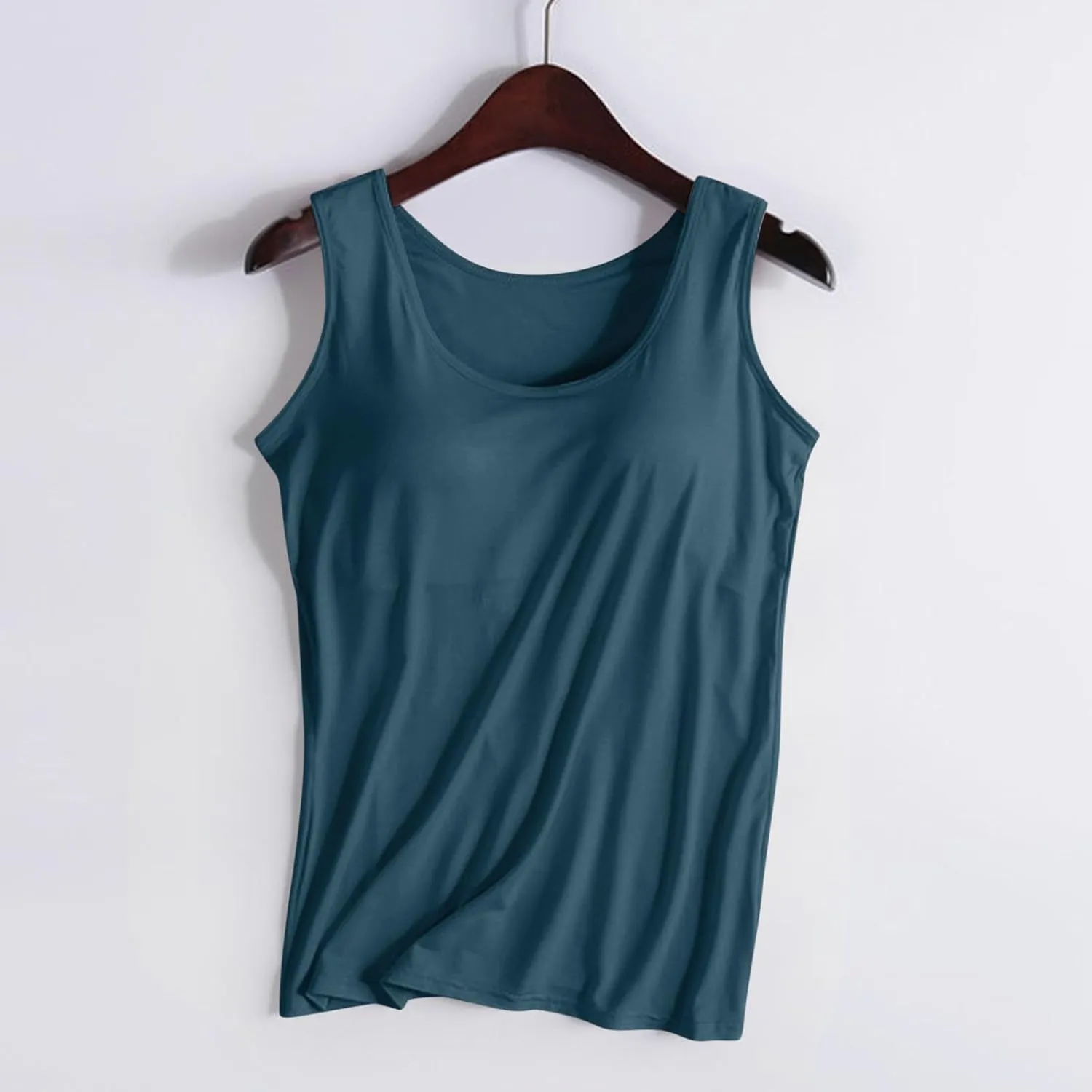 Womens Tank Tops with Built in Bras Pad Bra One Undershirt Camisole Tops for Women White Tank Top Woman Camisole