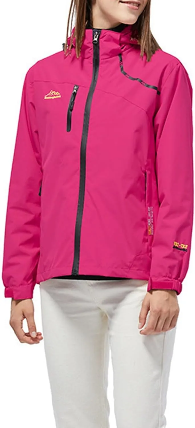 Womens Waterproof Rain Jacket 2024 Lightweight Breathable Outdoor Windbreaker Jackets Rain Coat Shell Hiking, Travel