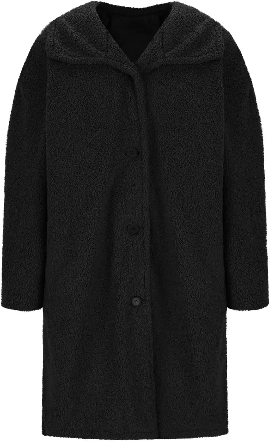 Women's Winter Sherpa Fuzzy Fleece Coats Trendy Oversized Faux Fur Long Jackets Warm Outerwear with Pockets 2024