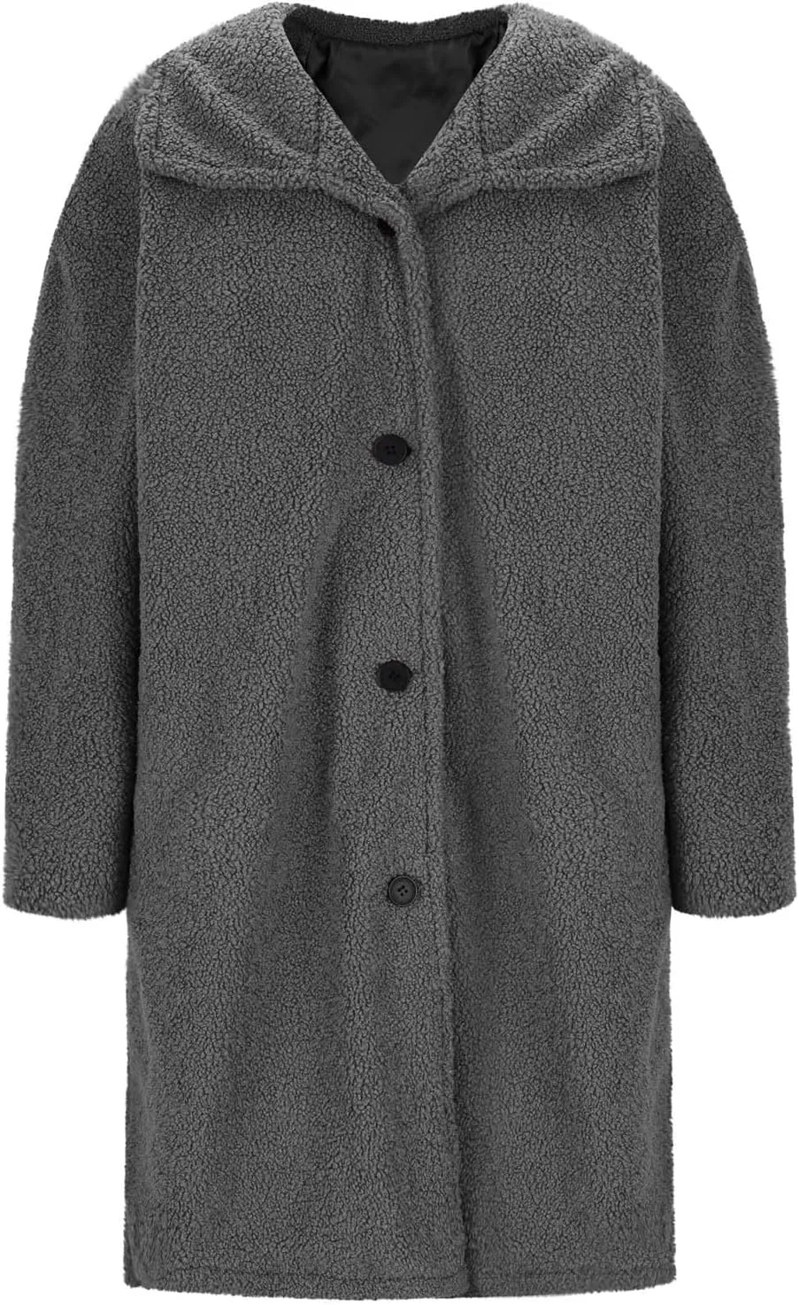 Women's Winter Sherpa Fuzzy Fleece Coats Trendy Oversized Faux Fur Long Jackets Warm Outerwear with Pockets 2024