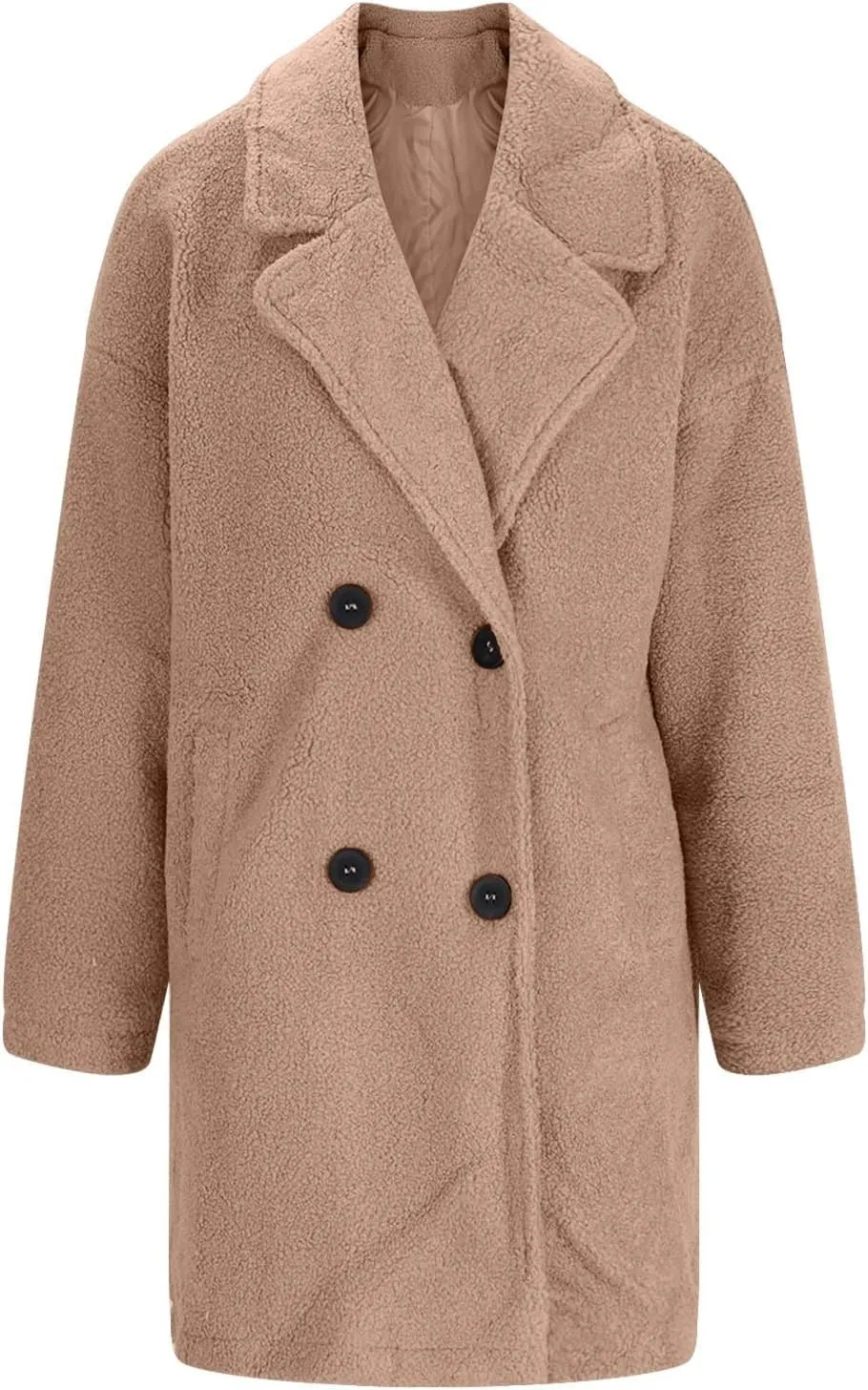 Women's Winter Sherpa Fuzzy Fleece Coats Trendy Oversized Faux Fur Long Jackets Warm Outerwear with Pockets 2024