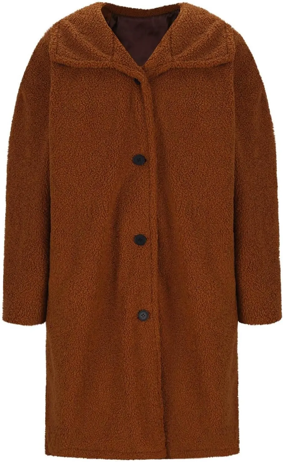 Women's Winter Sherpa Fuzzy Fleece Coats Trendy Oversized Faux Fur Long Jackets Warm Outerwear with Pockets 2024