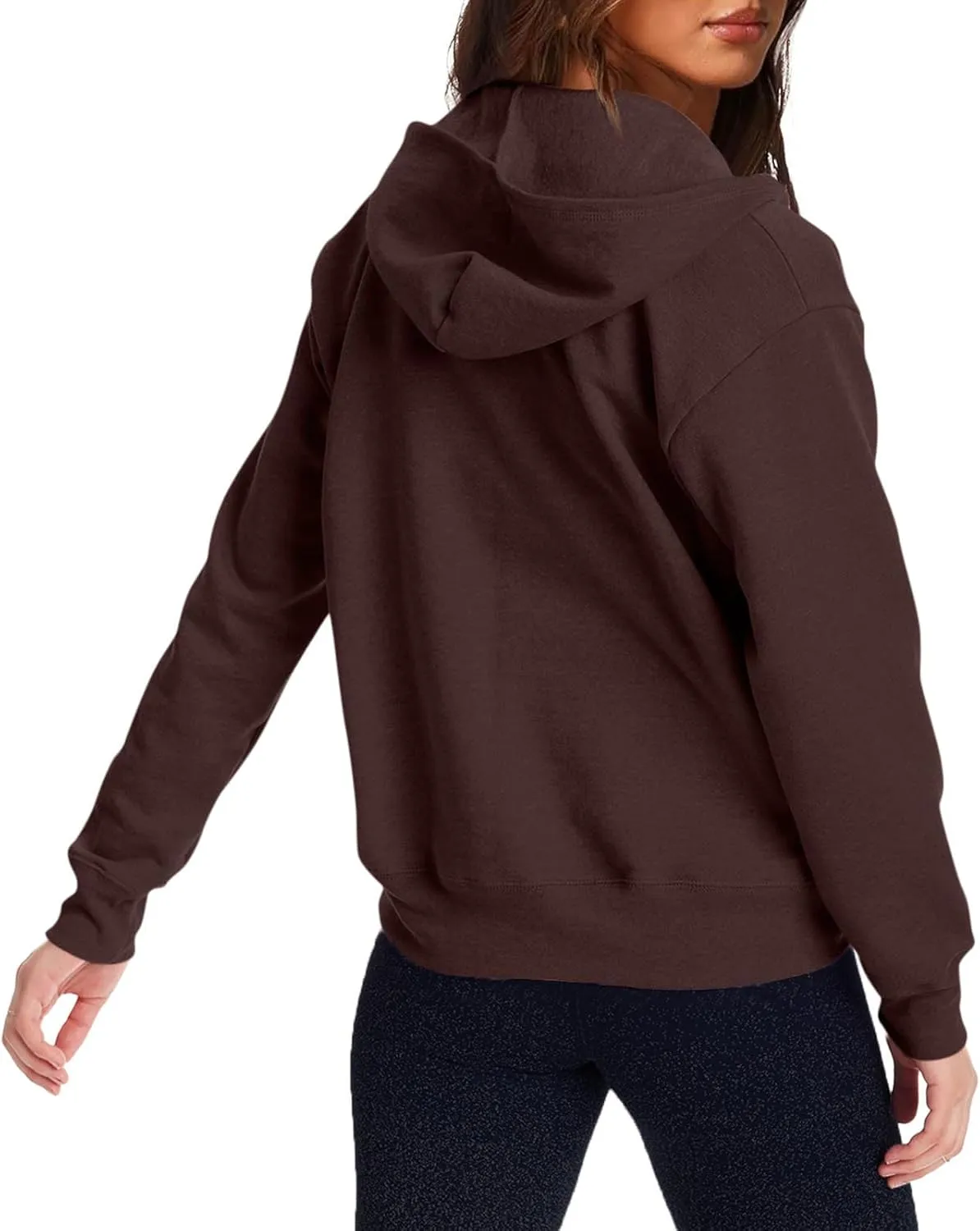 Womens Zip Up Hoodies Long Sleeve Oversized Sweatshirts Fleece Y2K Drawstring Fall Jackets with Pockets Outerwear
