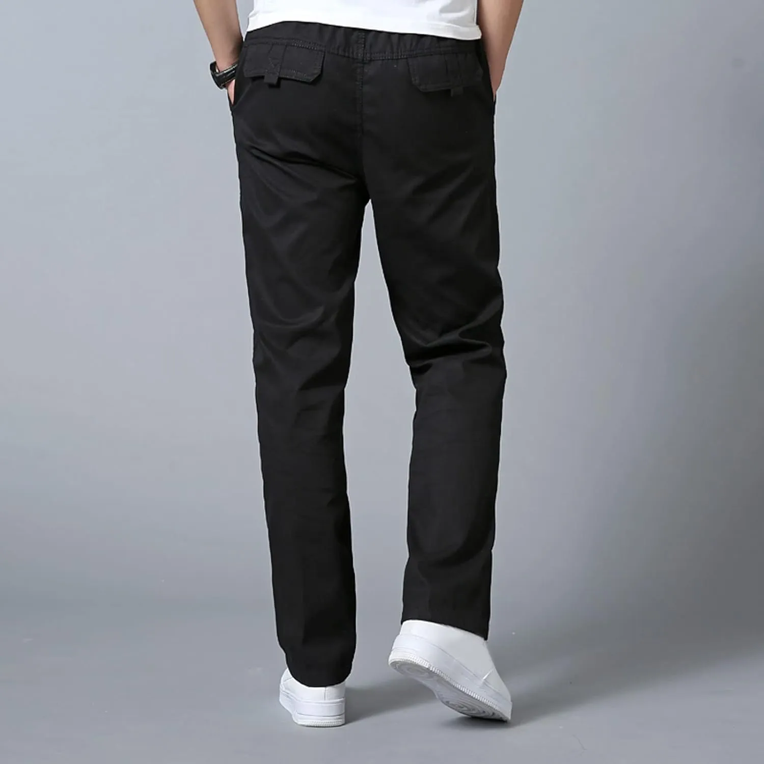 Work Cargo Pants for Men Fashion Elastic Waist Plus Size Cargo Pants Casual Baggy Cotton Athletic Wear with Pockets