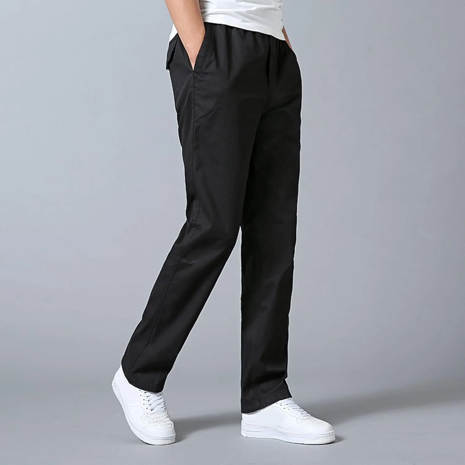 Work Cargo Pants for Men Fashion Elastic Waist Plus Size Cargo Pants Casual Baggy Cotton Athletic Wear with Pockets