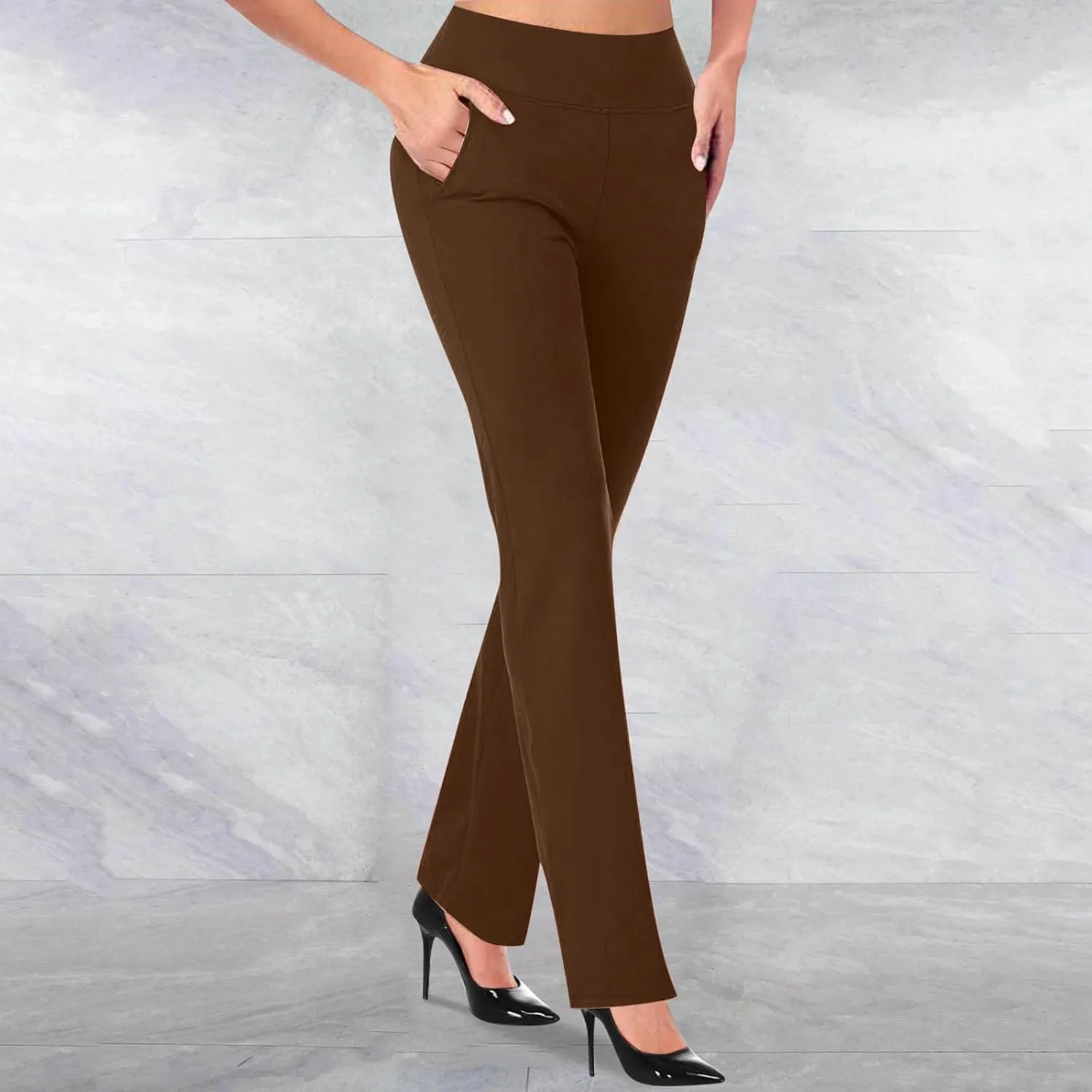 Work Pants for Women 2024 High Waisted Stretch Soft Comfy Athletic Workout Yoga Pants Office Business Casual Trousers