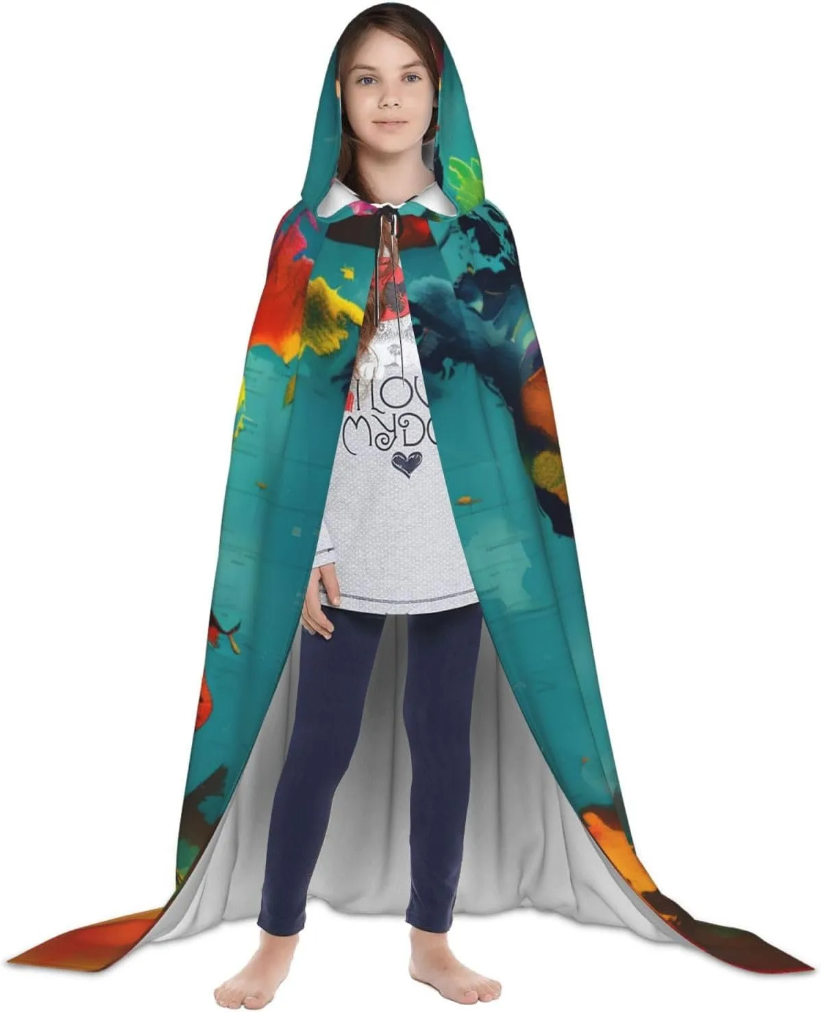 World Map Hooded Cloak Coat Winter Warm Long Cloak Cosplay Costumes Outerwear Carnivals Hoodies Capes