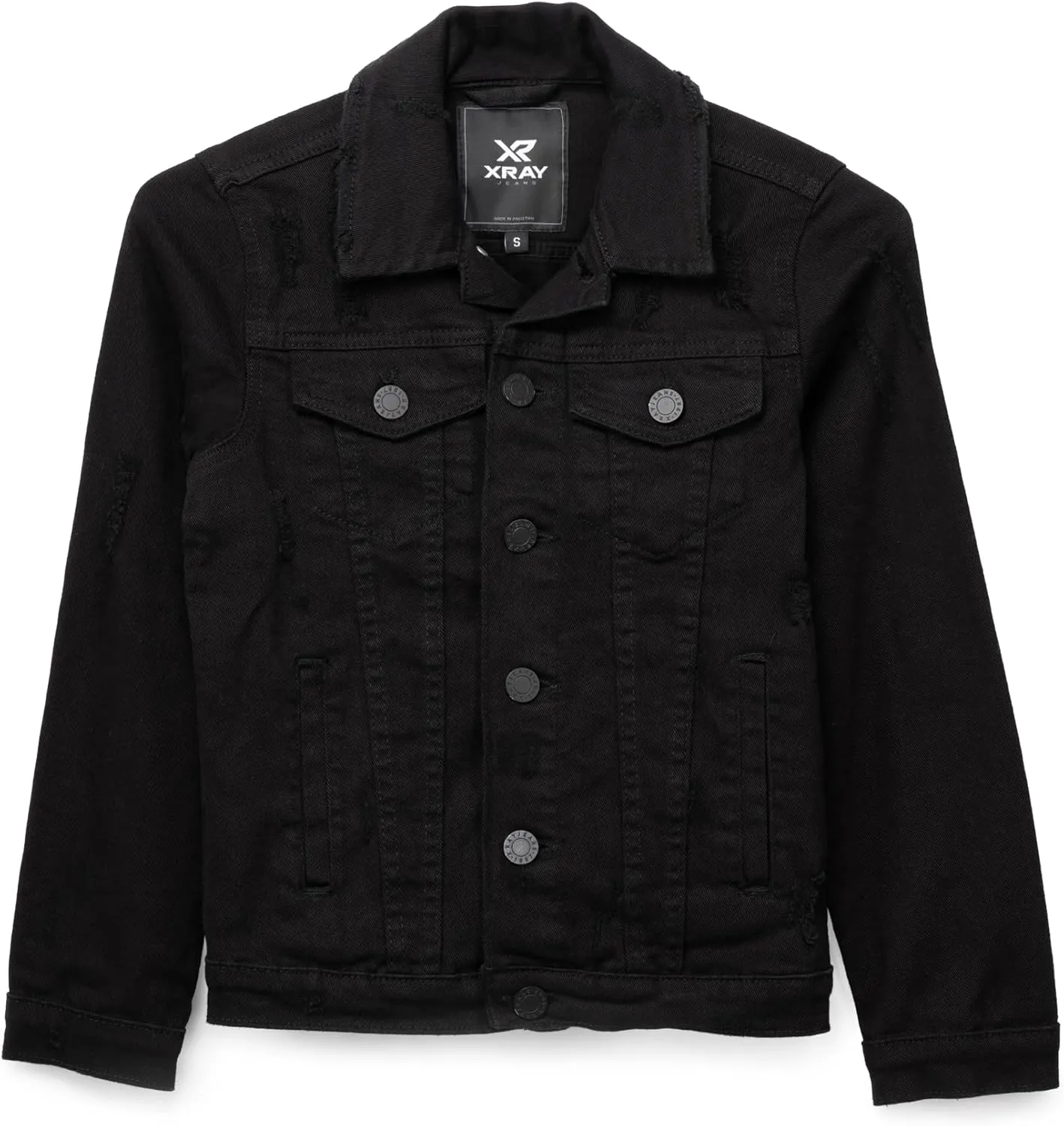 X RAY Boys Denim Jacket (Sizes 8-18), 100% Cotton & Cotton Flex Washed Fall Outerwear Trucker Casual Jean Jacket for Boys