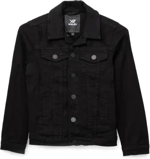 X RAY Boys Denim Jacket (Sizes 8-18), 100% Cotton & Cotton Flex Washed Fall Outerwear Trucker Casual Jean Jacket for Boys