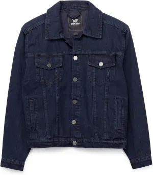 X RAY Boys Denim Jacket (Sizes 8-18), 100% Cotton & Cotton Flex Washed Fall Outerwear Trucker Casual Jean Jacket for Boys