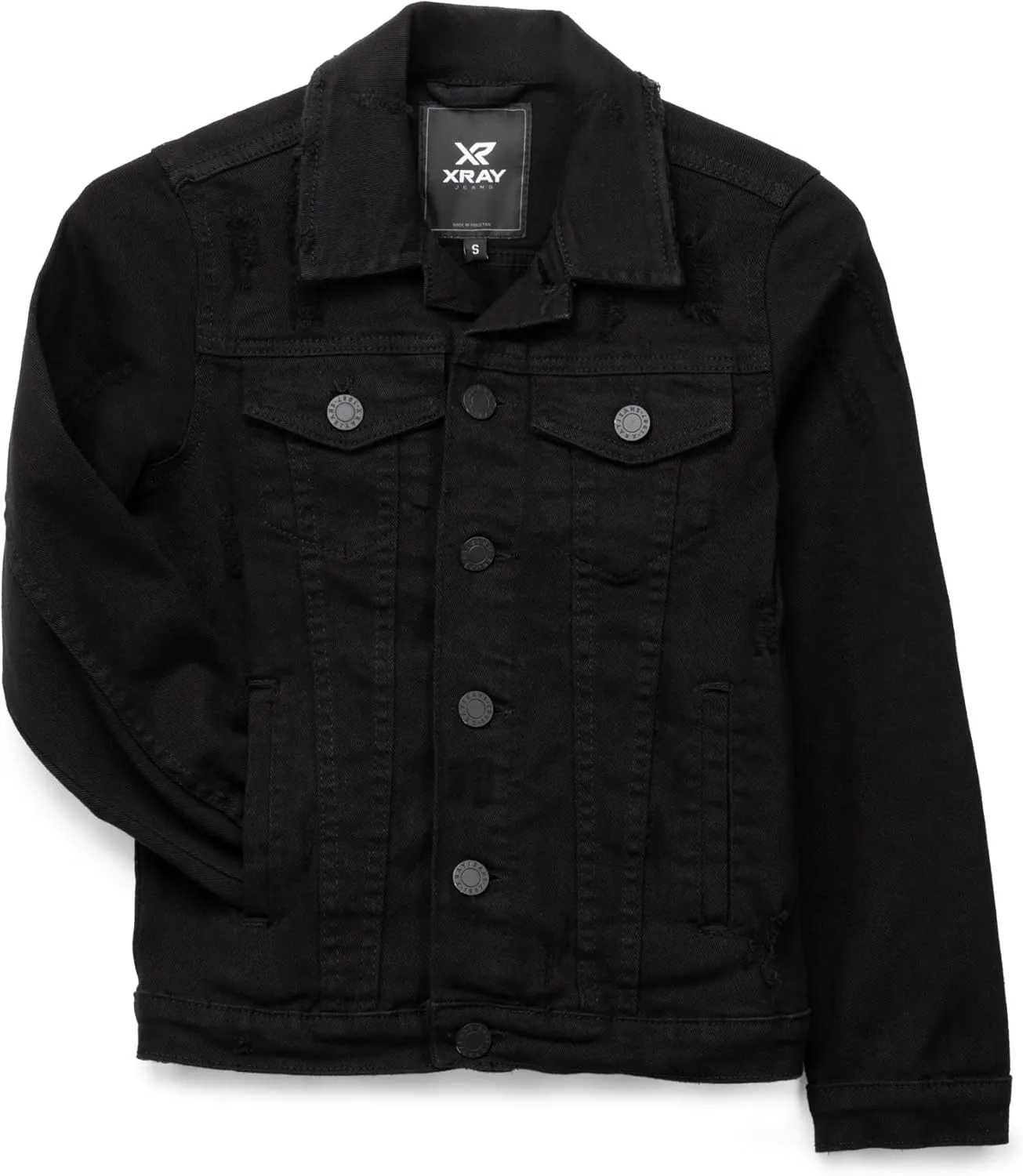 X RAY Boys Denim Jacket (Sizes 8-18), 100% Cotton & Cotton Flex Washed Fall Outerwear Trucker Casual Jean Jacket for Boys
