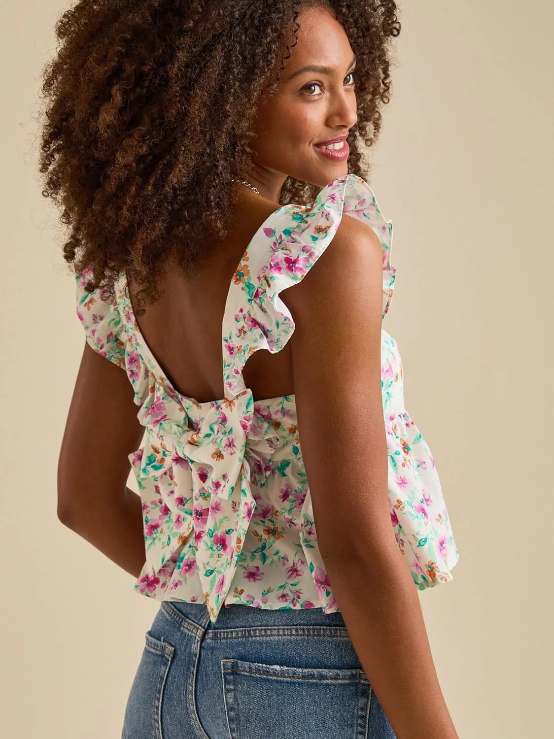 Y2k Tie Front Tank Top Women Sleeveless Crop Cami Vest Shirt Sexy Tie Up Slim Fit Vintage Going Out Summer Camisole