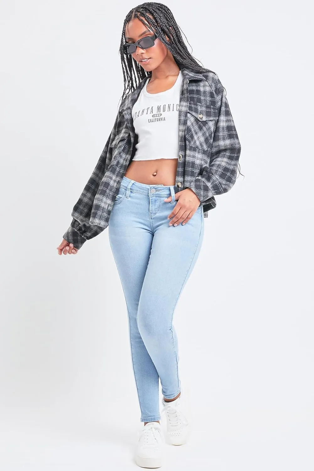 YMI Women's Sustainable Wannabettabutt Skinny Jeans